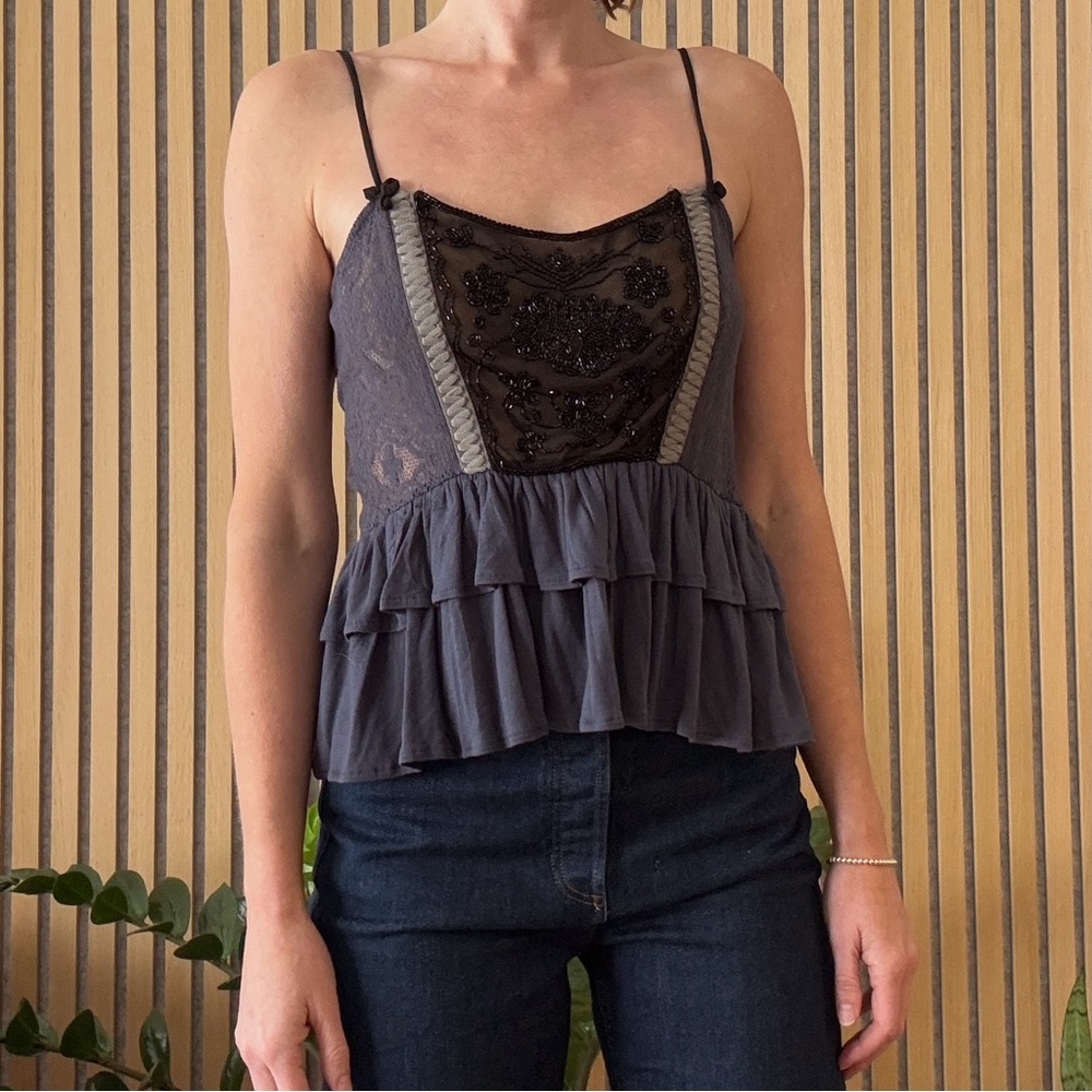 Elegant Lace Ruffle Top